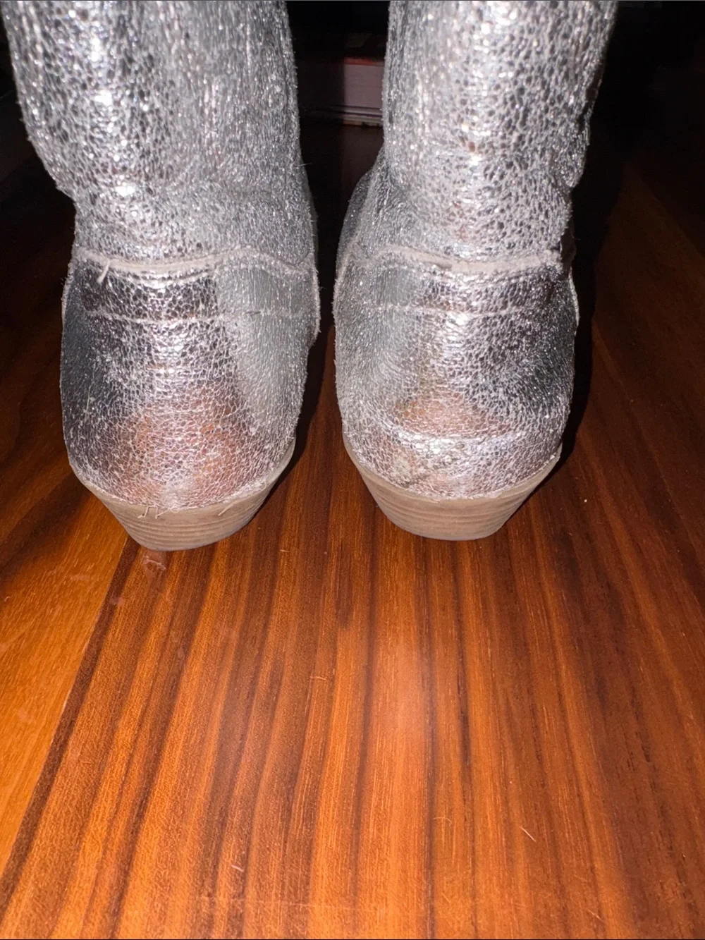 Tucker + Tate Metallic Silver Girls' Western Boots